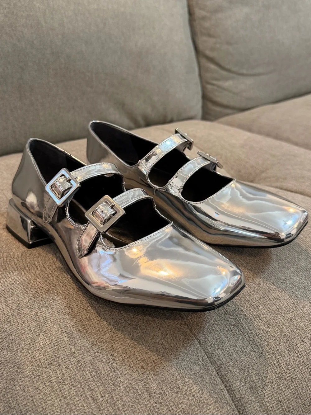 Gianni Bini Silver Mary Jane Loafers
